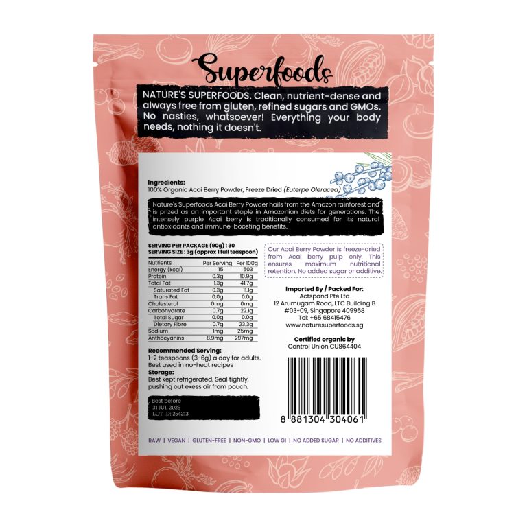 SuperFood Powder- Organic Acai Berry Powder