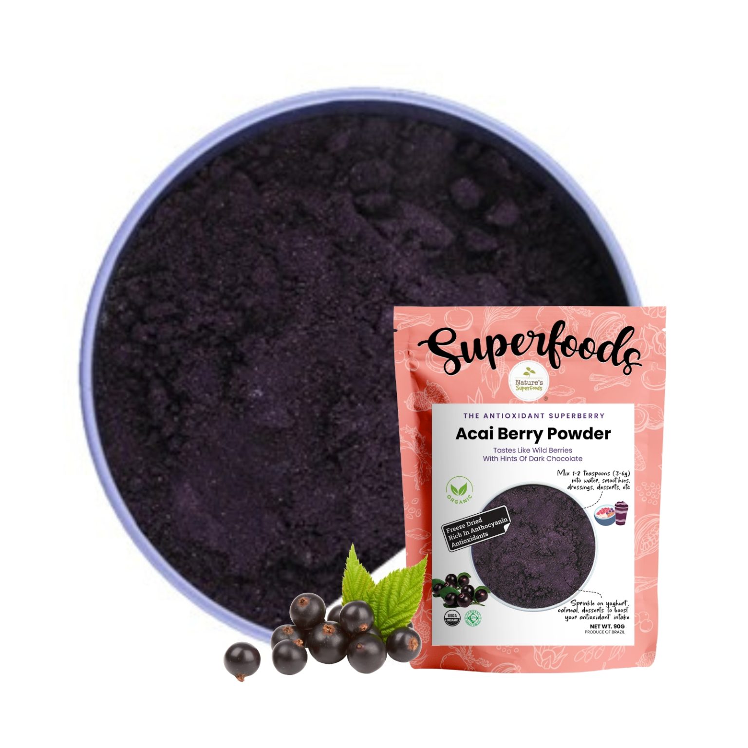SuperFood Powder- Organic Acai Berry Powder