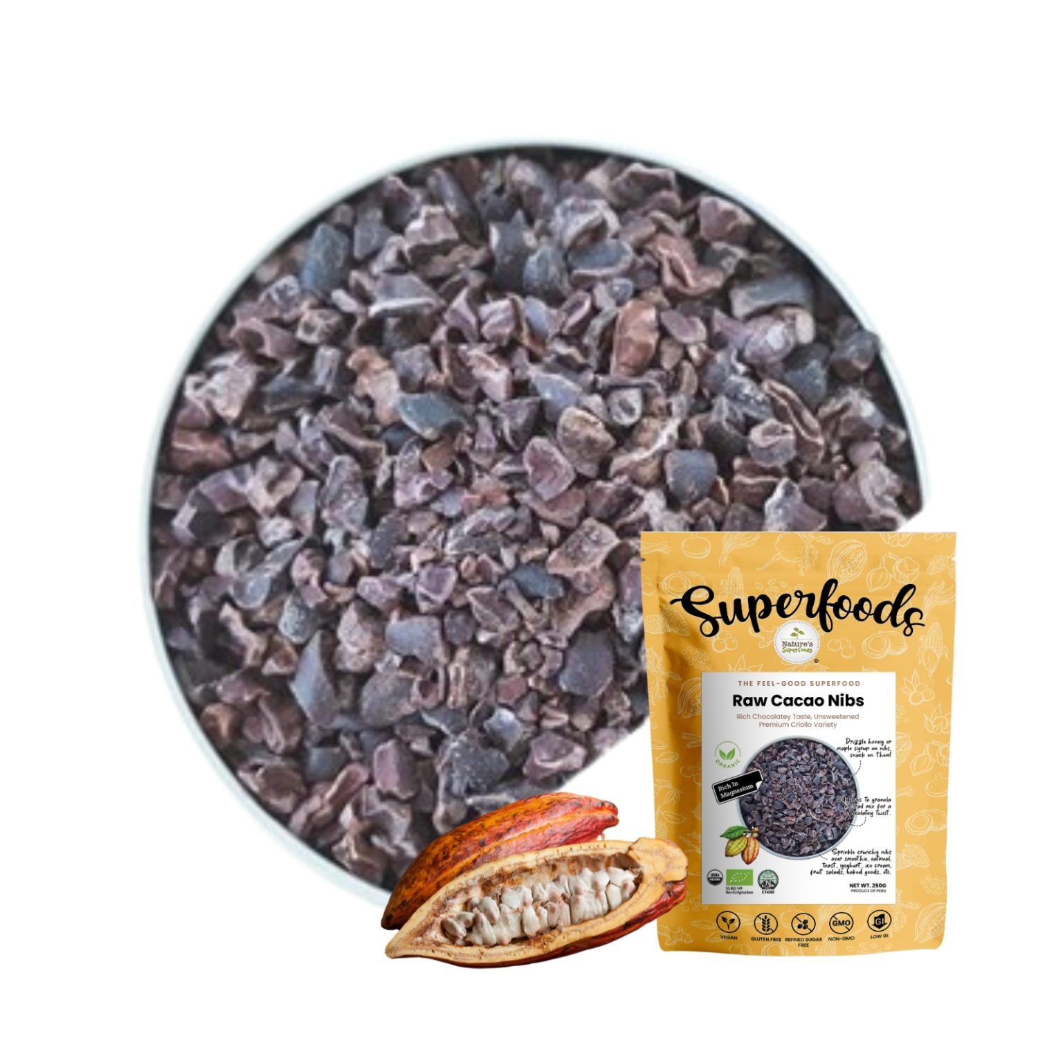 Organic Raw Cacao Nibs in Singapore l Nature's Superfoods