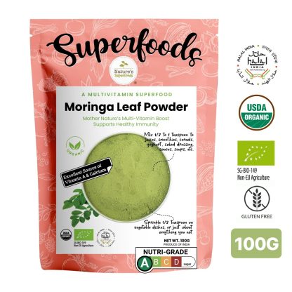 Moringa Leaf Powder 100G - Front (CERT)