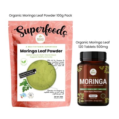 Moringa Leaf Powder Tablets (Front)