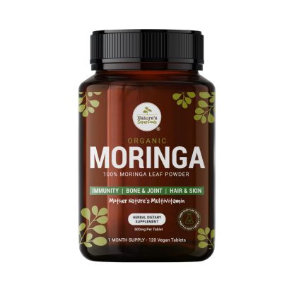 Moringa Leaf Tablets 120 Tablets (Front)