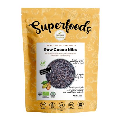 Raw Cacao Nibs 250G - Front