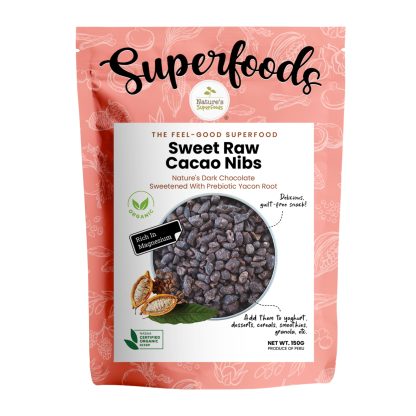 Sweet Raw Cacao Nibs 150G Front (5)