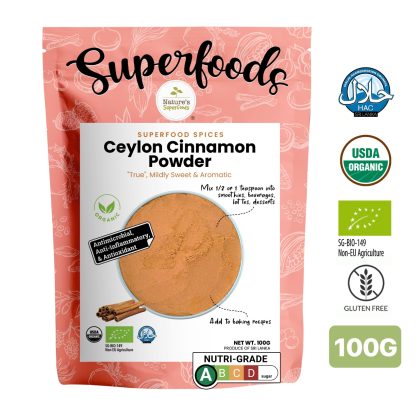 Ceylon Cinnamon Powder 100G - Front (CERT)