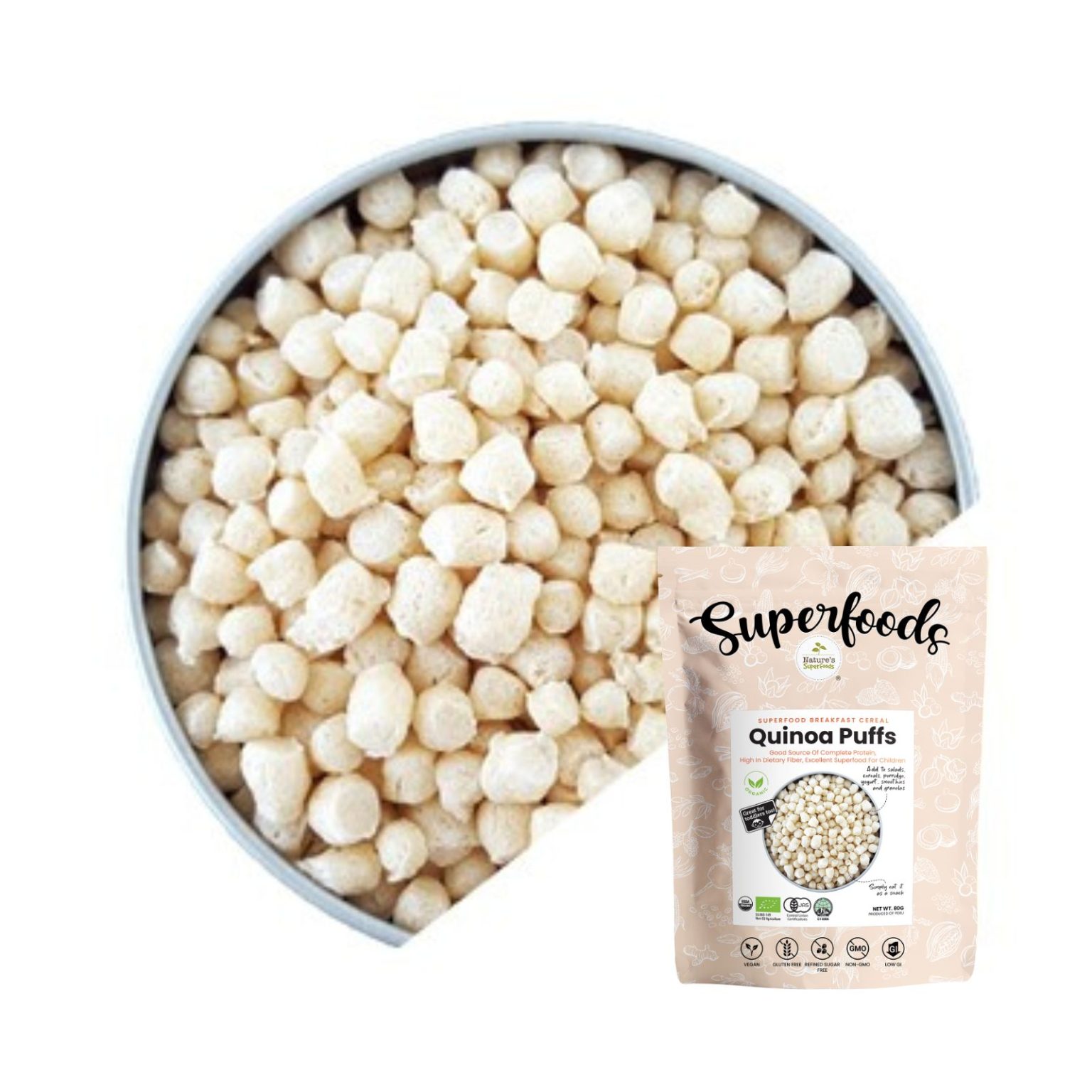 Organic Quinoa Puffs Nature’s Superfoods