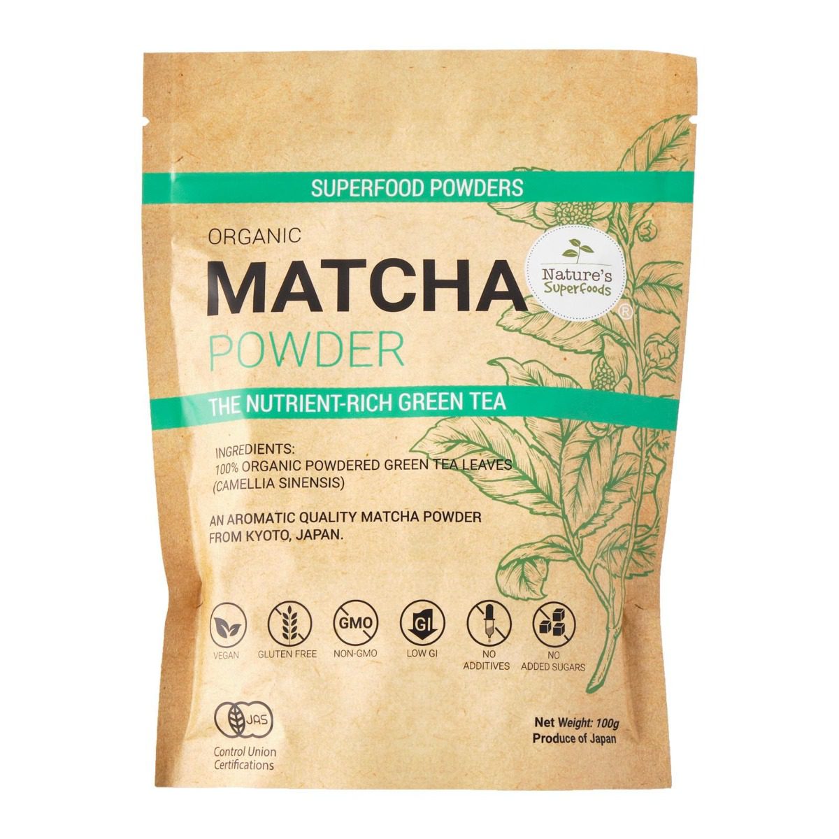 Organic Culinary Matcha Powder (For Recipes) 100g front