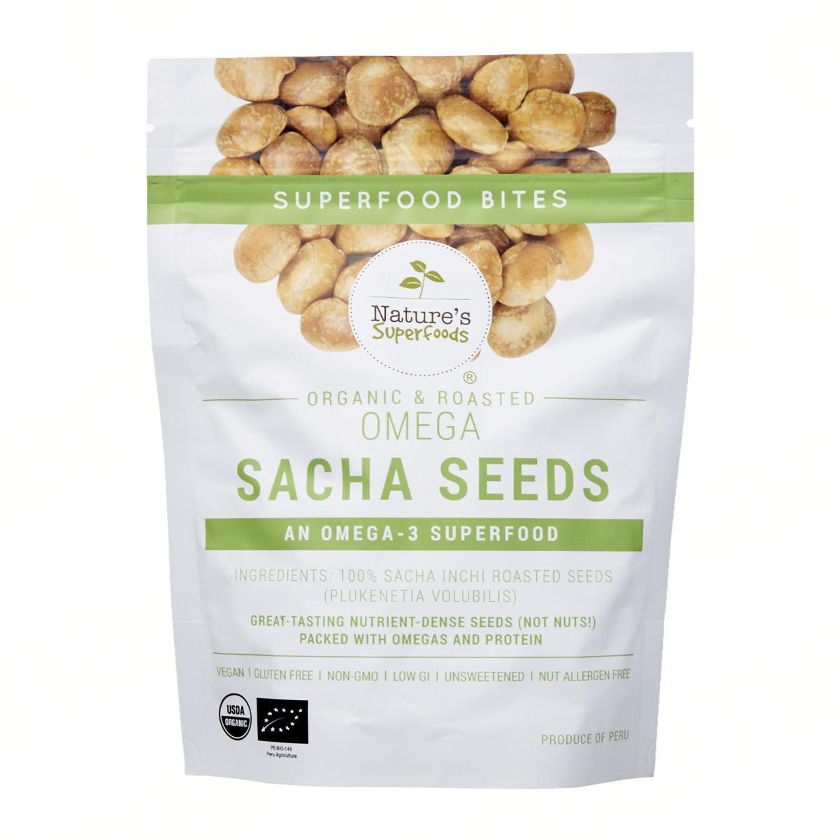 Organic Omega Sacha Inchi Seeds-100g resealable pack