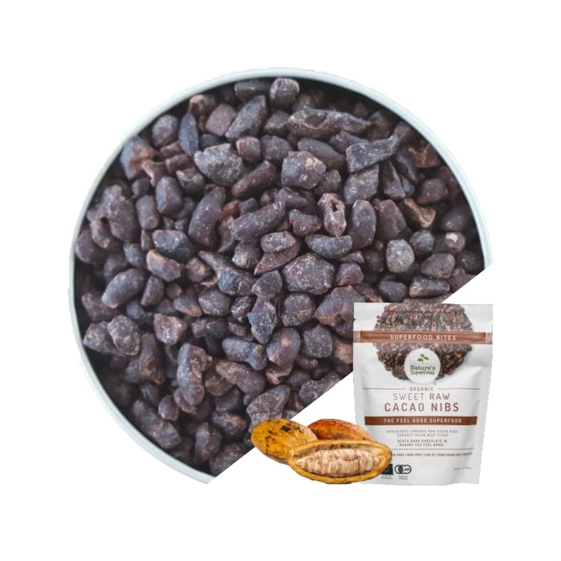Organic Sweet Raw Cacao Nibs (with Yacon Syrup)