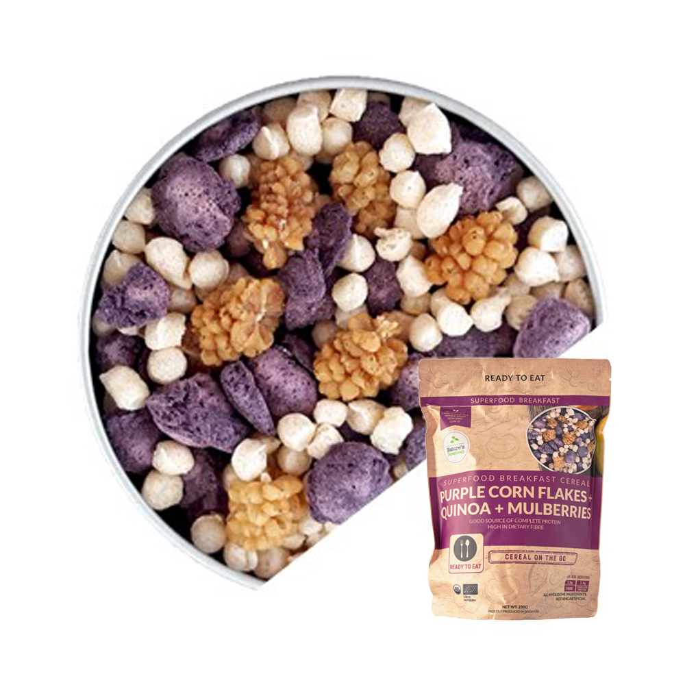 Organic Purple Corn-Quinoa Puffs - Mulberries Cereal
