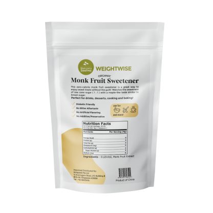 Monk Fruit Erythritol 250G Back (1)