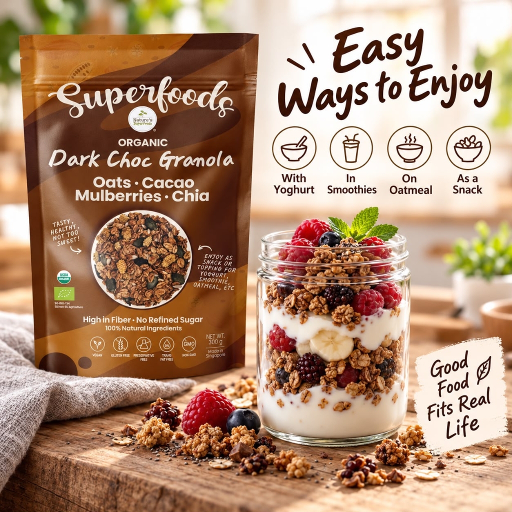 Dark Chocolate Granola 300 G Easy Ways to Enjoy